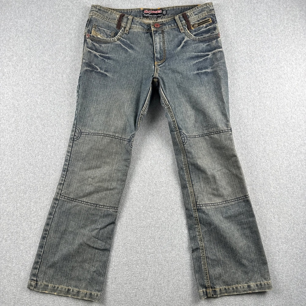 Tourmaster Denim Pants Womens 8-10 Short Indigo Blue Reinforced Motorcycle Moto